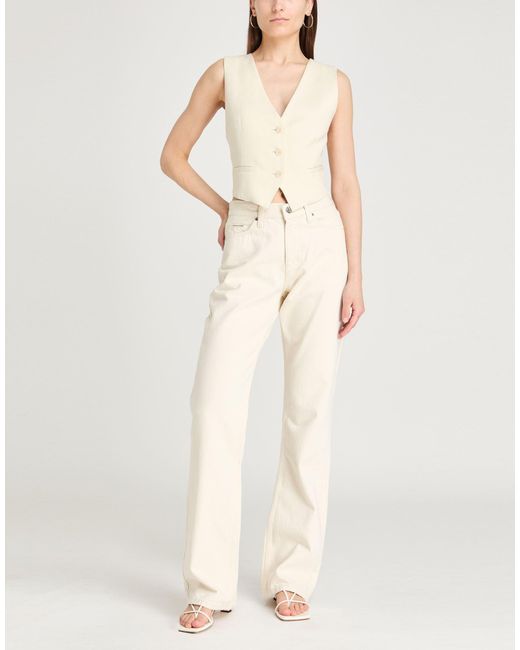 Dondup Natural Tailored Vest Viscose, Linen