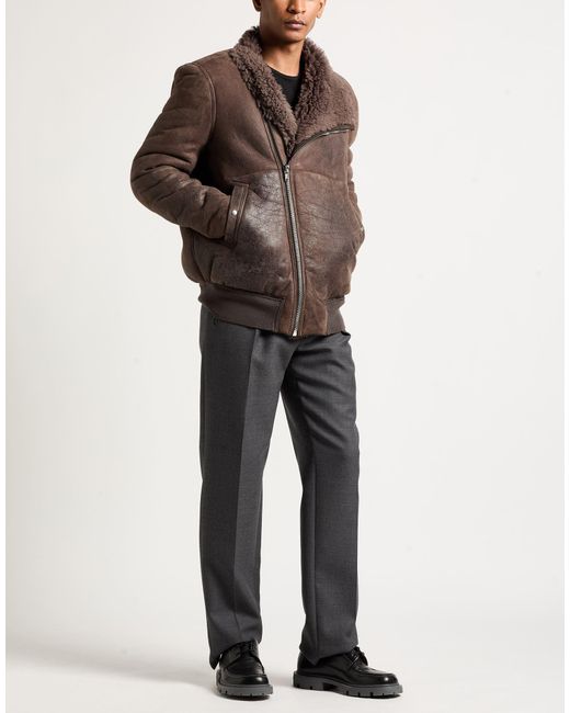 Rick Owens Brown Shearling & Teddy for men