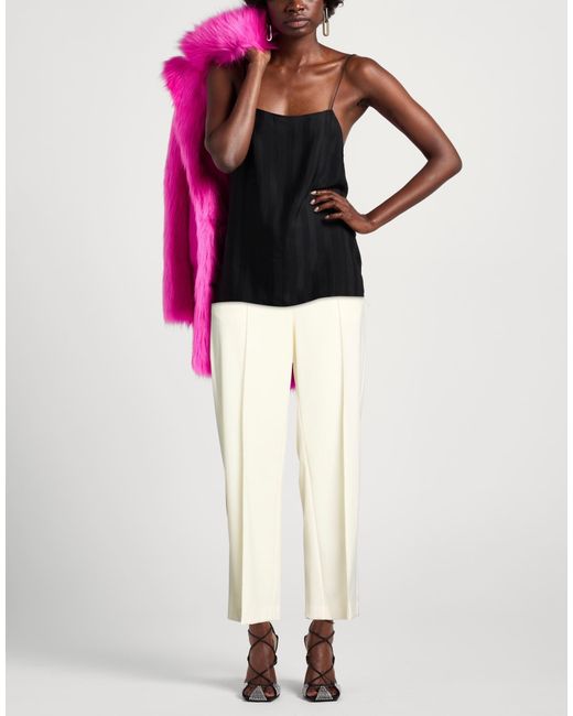 Beatrice B. White Ivory Pants Polyester, Virgin Wool, Elastane