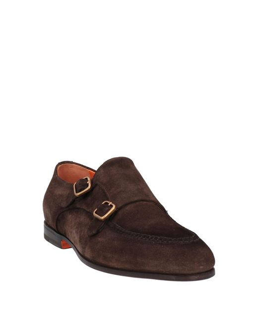 Santoni Brown Loafers Leather for men