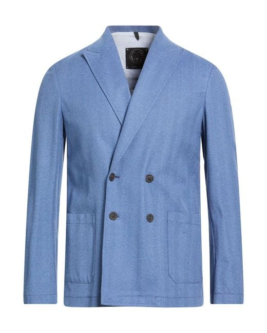 T-jacket By Tonello Blue Blazers for men