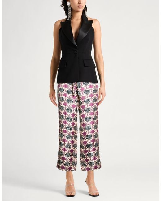 Max Mara Multicolor Pants Silk