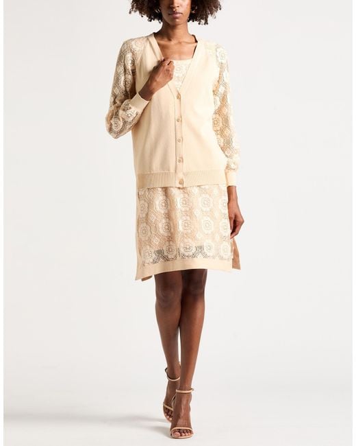 Boutique Moschino Natural Apricot Cardigan Viscose, Polyamide, Cotton