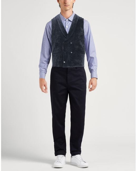 Daniele Alessandrini Blue Waistcoat for men