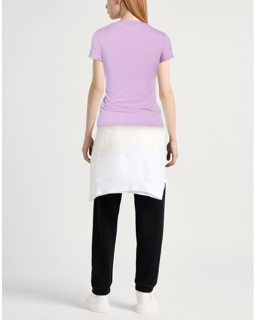 Patrizia Pepe Pink Mauve T-Shirt Viscose, Elastane