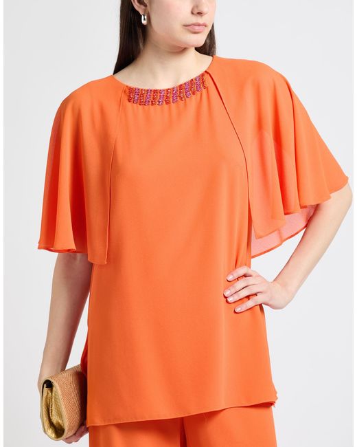 Camilla Orange Co-Ord Polyester, Elastane