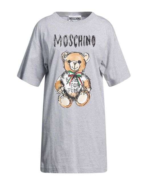 Moschino Gray Mini Dress Cotton