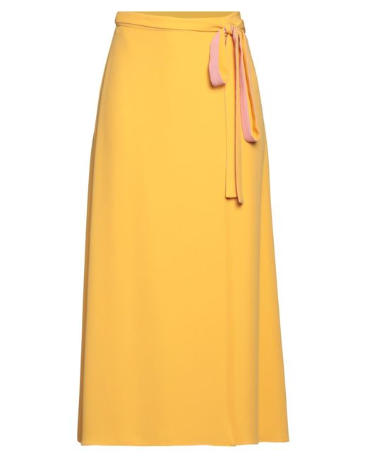 Valentino Garavani Yellow Midi Skirt