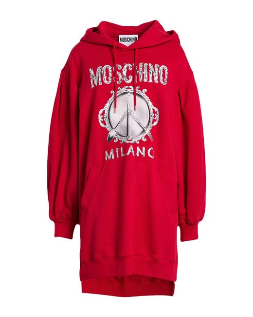 Moschino Red Couture Mini Dress Cotton