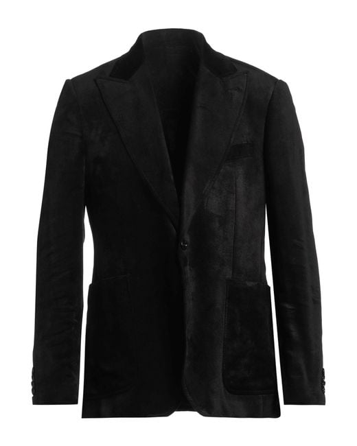 Lardini Black Blazer Viscose, Cupro for men