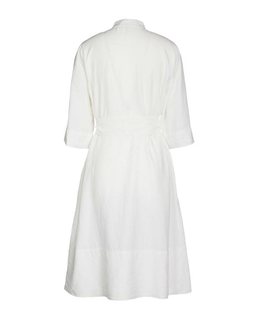 A.P.C. White Midi Dress Tencel, Linen