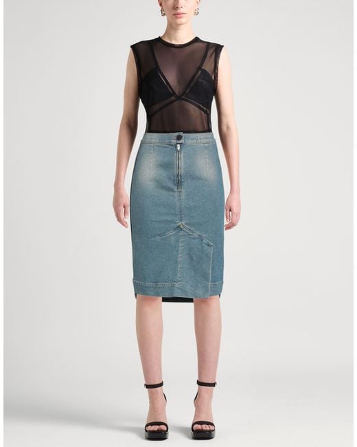 Vivienne Westwood Blue Denim Skirt Cotton, Elastane