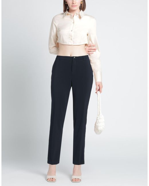 Xandres Blue Pants Polyester, Polyurethane