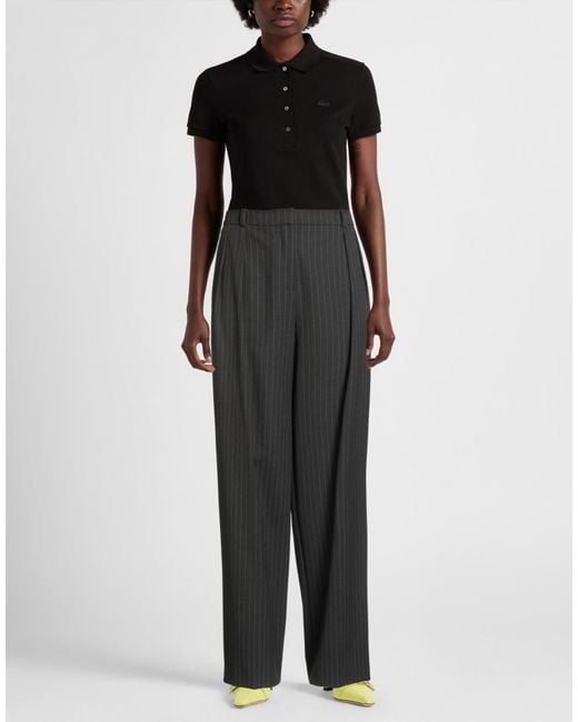 HUGO Black Charcoal Pants Polyester, Viscose, Elastane
