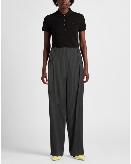 HUGO Black Charcoal Pants Polyester, Viscose, Elastane