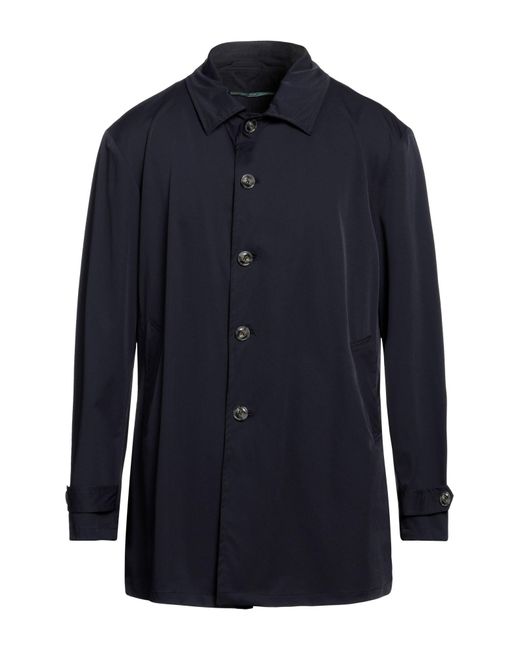 Barba Napoli Blue Overcoat & Trench Coat for men