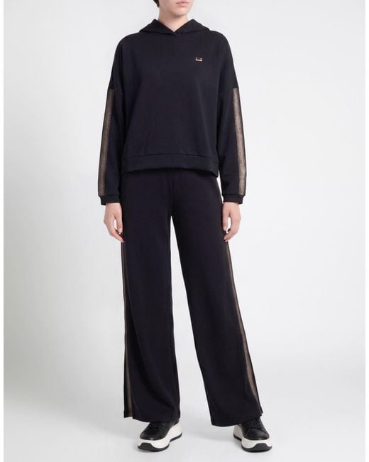 EA7 Black Tracksuit Polyester, Modal, Elastane