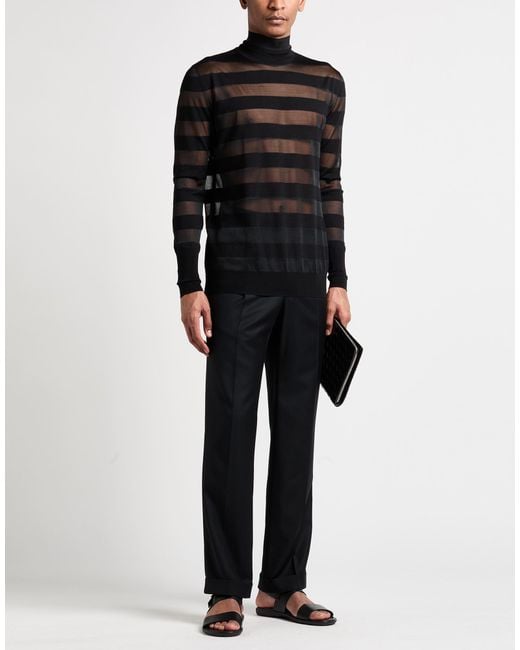 Dolce & Gabbana Black Turtlenecks for men