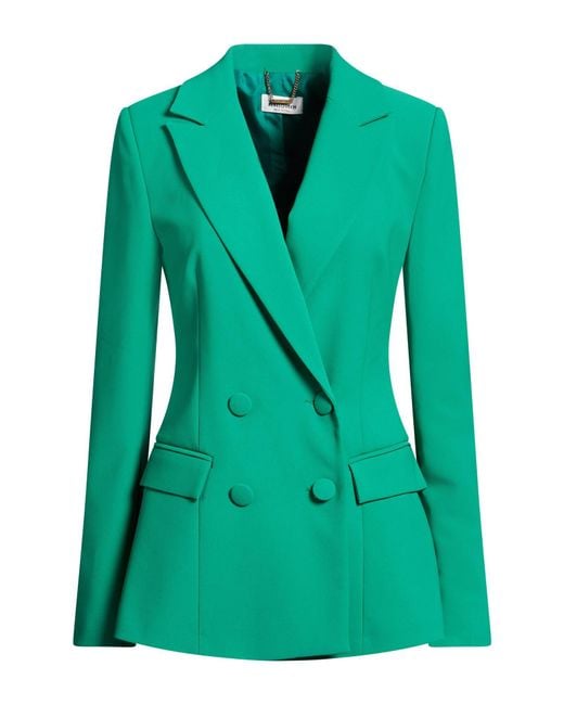Rebel Queen Green Emerald Blazer Polyester, Elastane