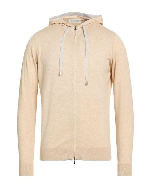 FILIPPO DE LAURENTIIS Natural Sand Cardigan Cotton, Cashmere for men