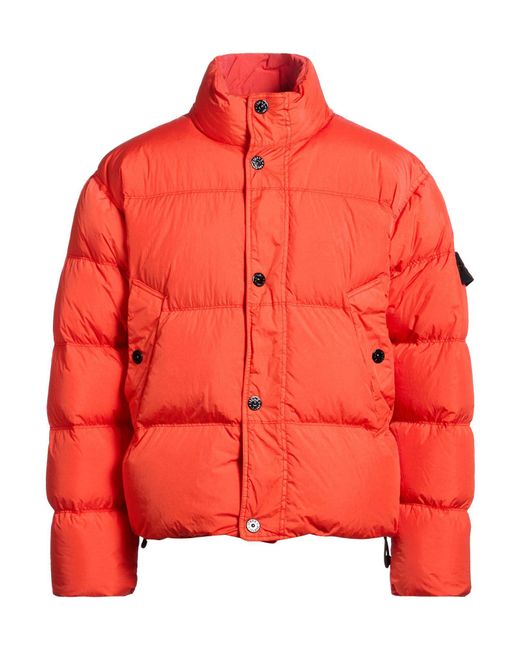 Stone Island Red Puffer Polyamide for men