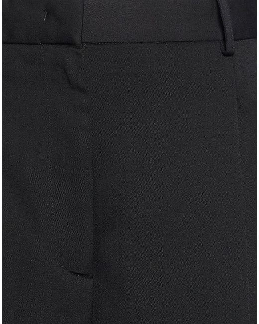Semicouture Black Pants Polyester, Virgin Wool, Elastane