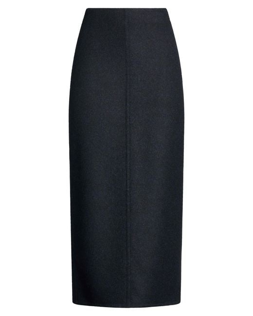 Brunello Cucinelli Blue Midnight Maxi Skirt Virgin Wool