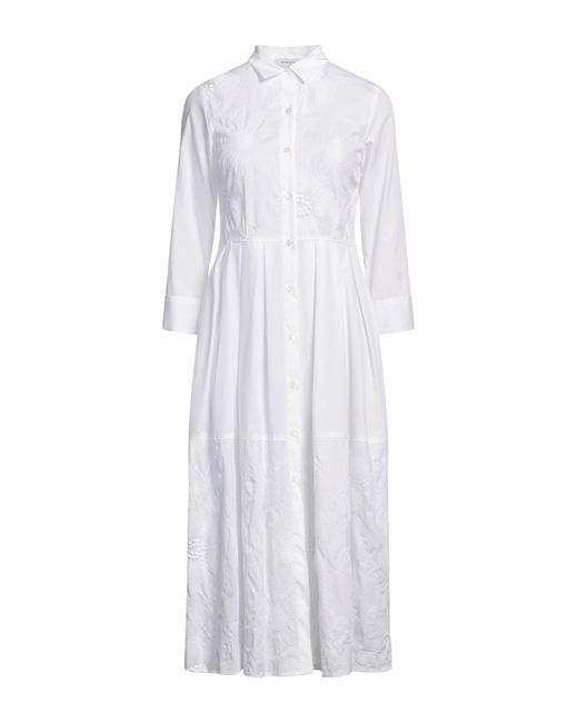 ROSSO35 White Midi Dress