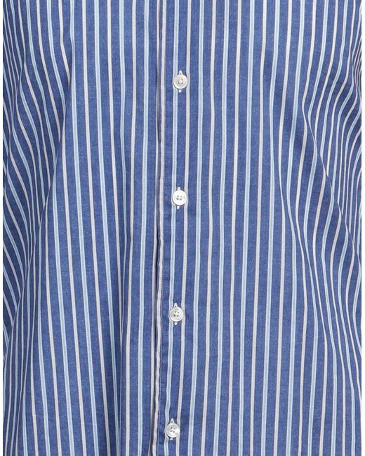 Fedeli Blue Shirt Cotton, Elastane for men