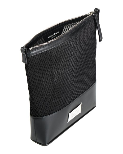 Maison Margiela Black Cross-Body Bag Textile Fibers, Leather