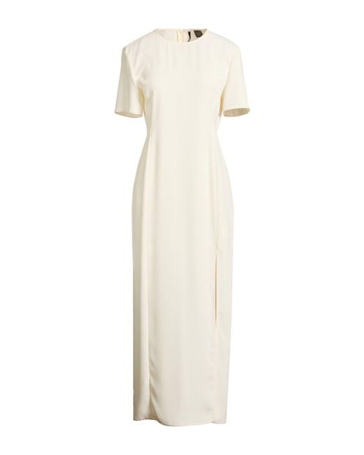 Marella White Art.365 Maxi Dress Polyester