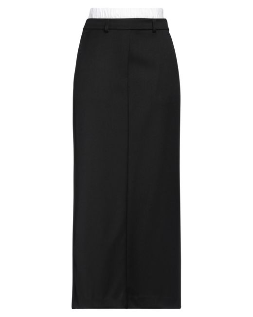ViCOLO Black Maxi Skirt Acetate, Viscose, Cotton