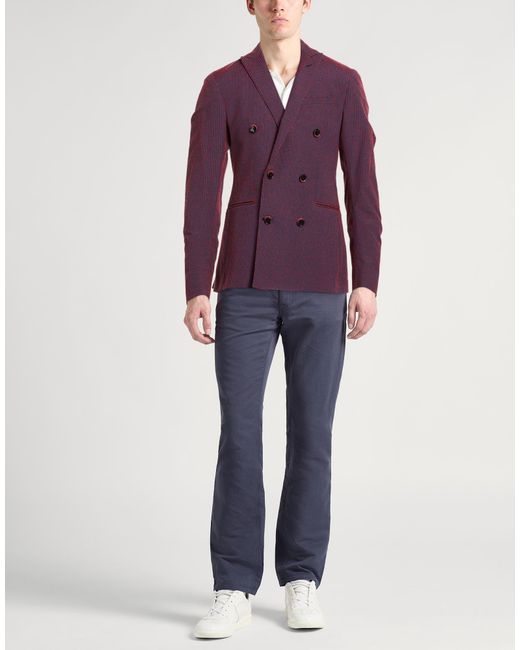 Tombolini Purple Blazer Cotton, Elastane, Polyamide for men