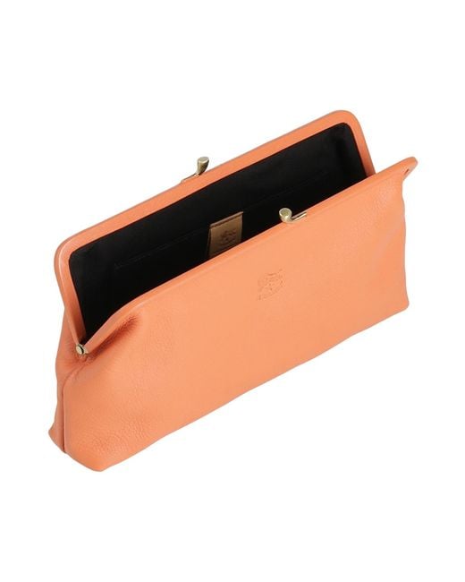 Il Bisonte Orange Handbag Leather