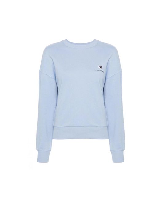 Chiara Ferragni Blue Sweatshirt