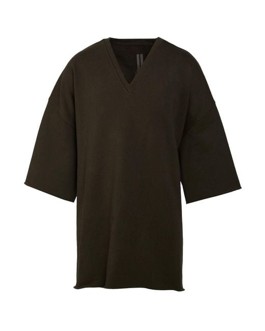 Rick Owens Black Military Sweatshirt Cotton for men