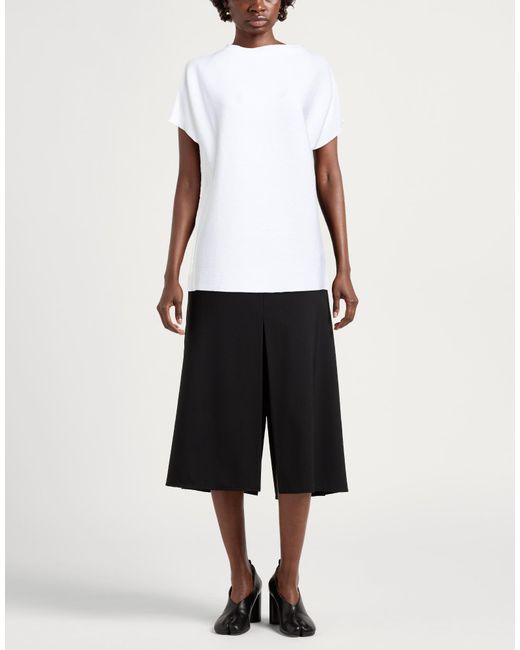 Alpha Studio White Sweater Cotton