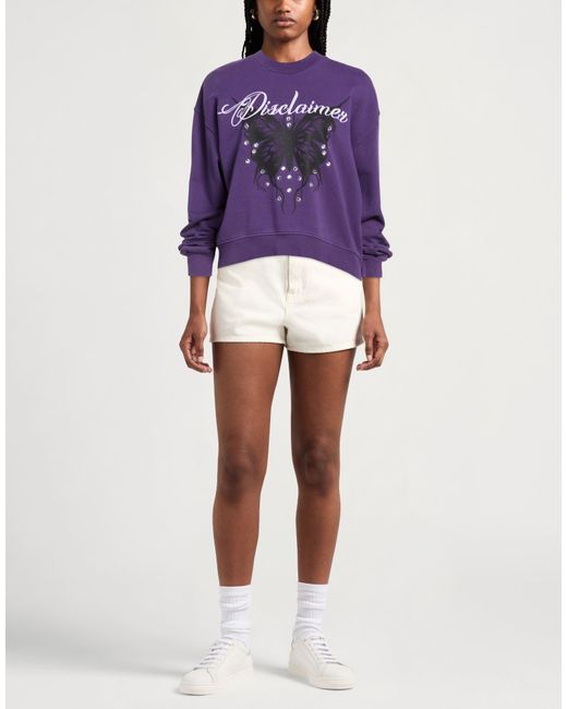 DISCLAIMER Purple Sweatshirt Cotton