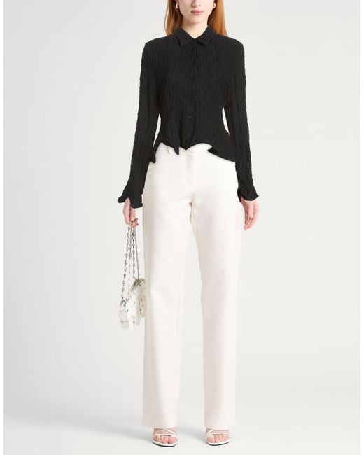 MSGM Black Shirt Cotton, Polyamide, Elastane