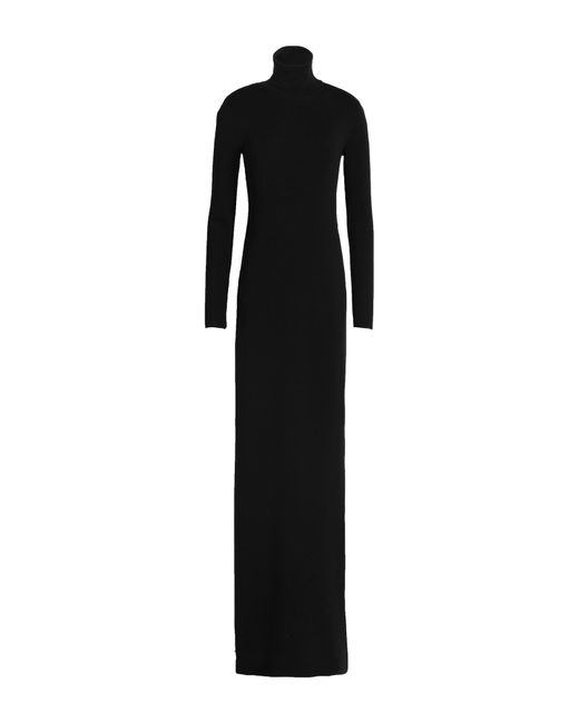 Saint Laurent Black Maxi Dress Wool