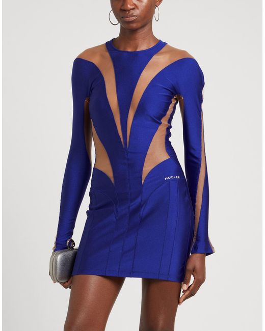 Mugler Blue Mini Dress