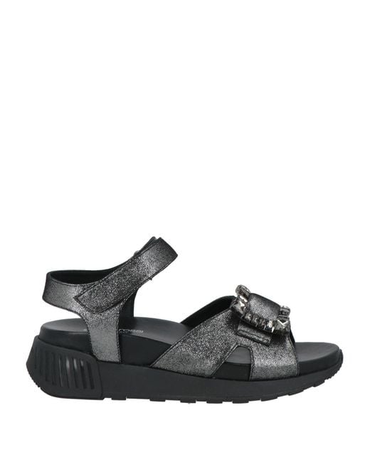 Sergio Rossi Black Sandals Textile Fibers