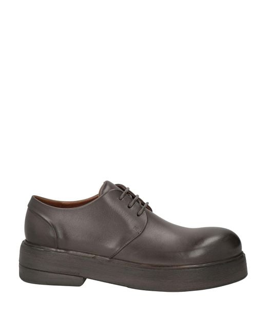 Marsèll Brown Taupe Lace-Up Shoes Calfskin