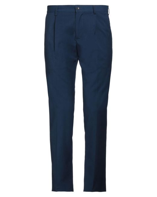 Daniele Alessandrini Blue Pants Polyester, Viscose, Elastane for men