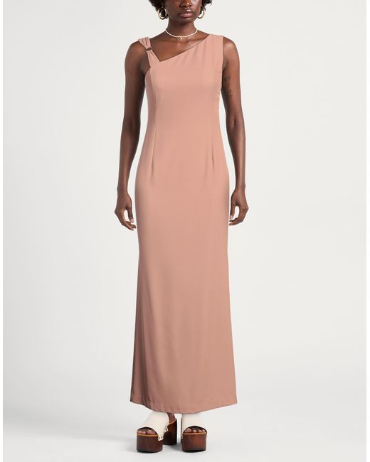 ViCOLO White Maxi Dress Polyester, Elastane