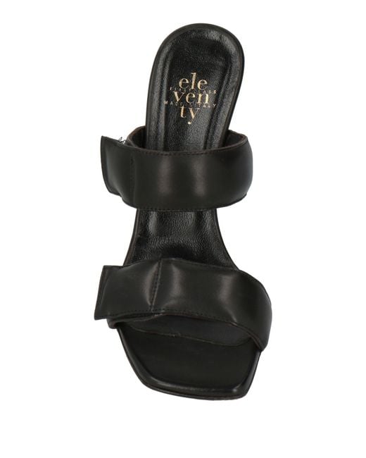 Eleventy Black Sandals
