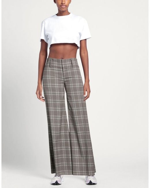 Alice + Olivia Gray Light Pants Recycled Polyester, Viscose, Elastane