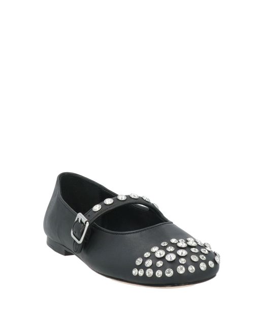 Sandro Black Ballet Flats Leather