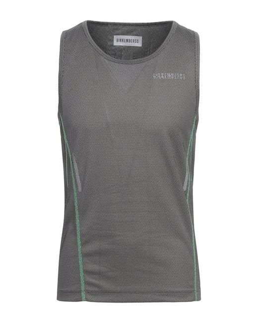 Bikkembergs Gray Tank Top Polyester for men
