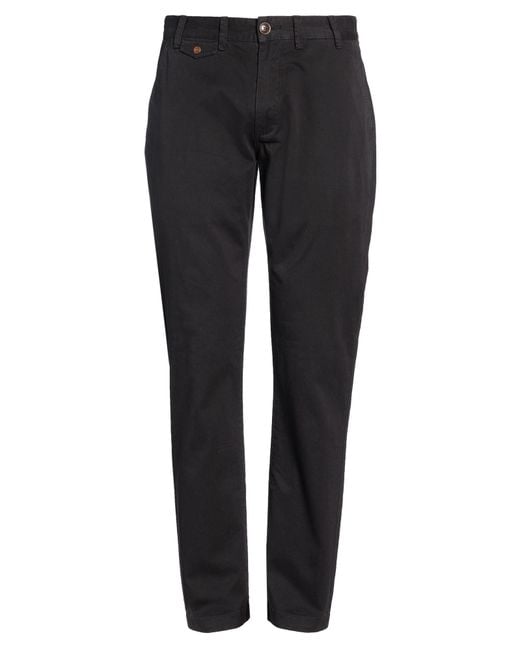 Barbour Black Pants Cotton for men